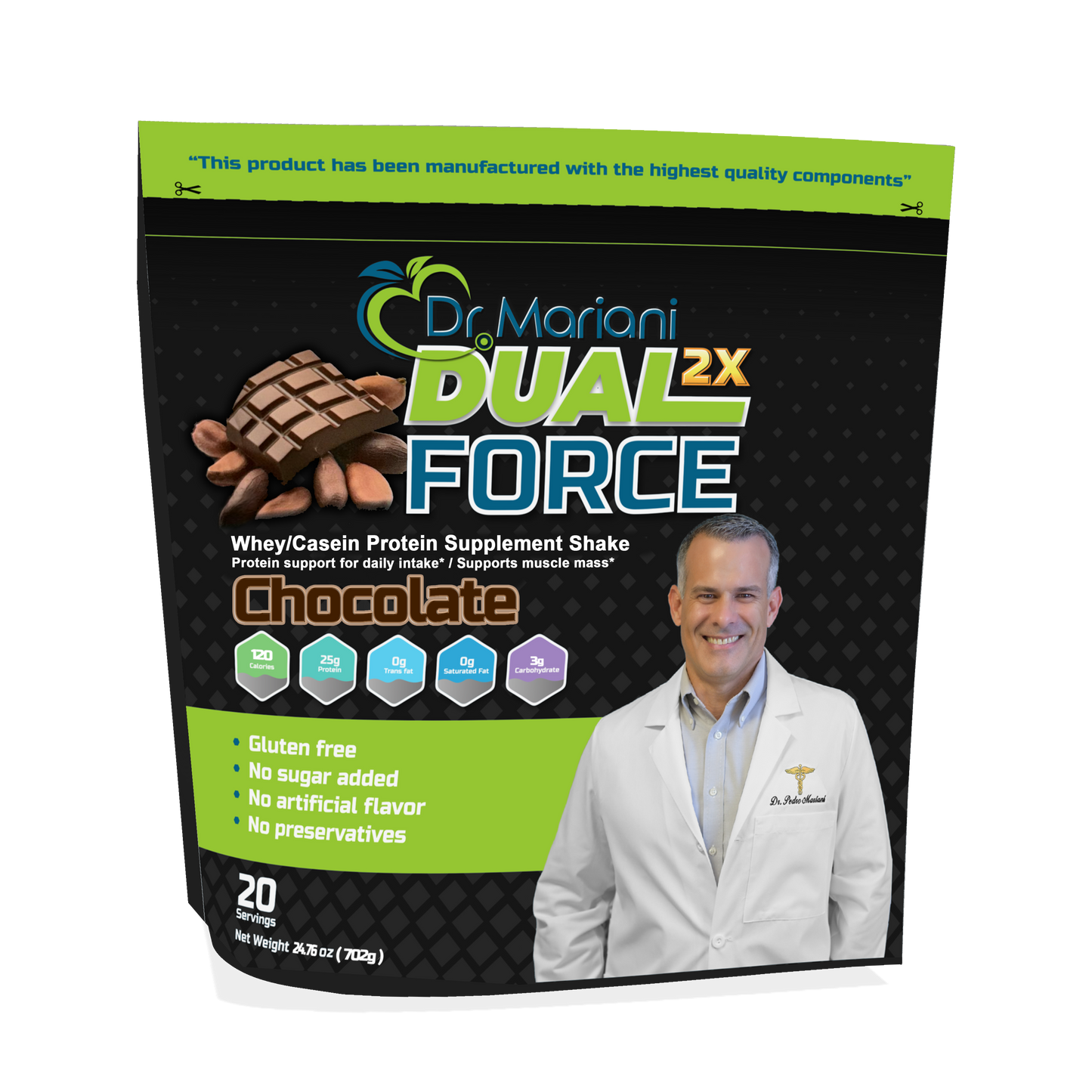 Proteína Dual Force 2X | Chocolate